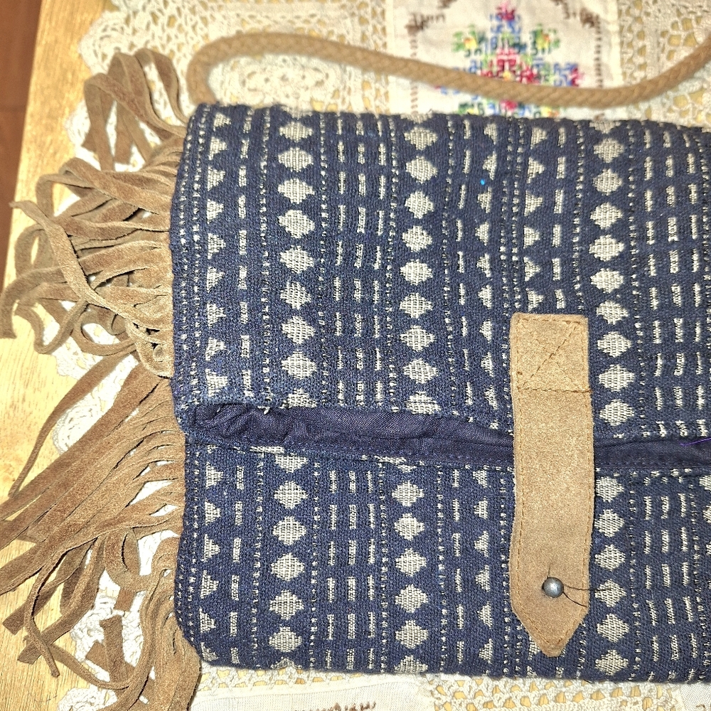 World Market Geometric Patterned Cloth Shoulder B… - image 2